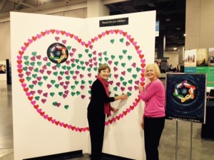Ann Landaas Smith and I, photo and art by Penny McManigal of the Millionth Circle: "Reclaiming the Hearts f Humanity"
